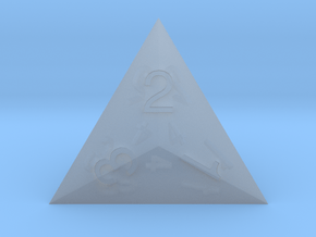 ENUMERATED TETRAHEDRON in Clear Ultra Fine Detail Plastic