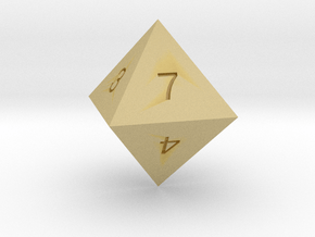 ENUMERATED OCTAHEDRON in Tan Fine Detail Plastic