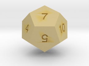 ENUMERATED DODECAHEDRON in Tan Fine Detail Plastic