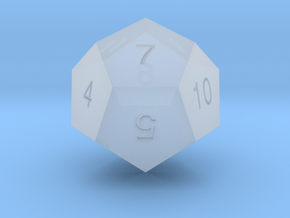 ENUMERATED DODECAHEDRON in Clear Ultra Fine Detail Plastic