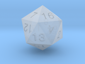 ENUMERATED BALANCED ICOSAHEDRON in Clear Ultra Fine Detail Plastic