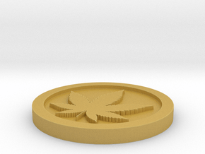 Weed/Marijuana Themed Coin/Token For Checkers, Pok in Tan Fine Detail Plastic
