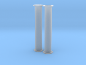 14mm Fuel Pipe Section_2 Pack in Clear Ultra Fine Detail Plastic