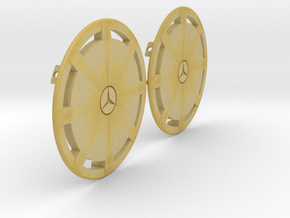 Flasque de roue pour Mercedes - Mercedes Truck rea in Tan Fine Detail Plastic