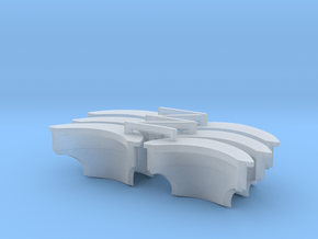 Castle-Type Pauldron V2 x6 in Clear Ultra Fine Detail Plastic