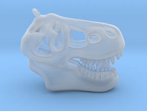T-Rex Skull Pendant in Clear Ultra Fine Detail Plastic