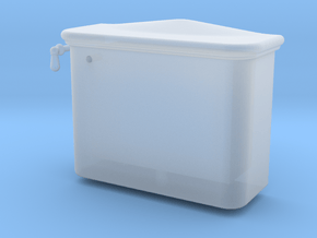 Toilet tank in Clear Ultra Fine Detail Plastic