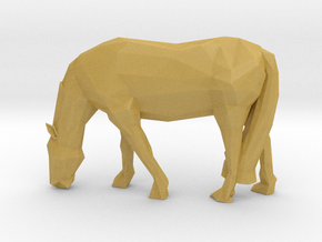 Low Poly Grazing Horse in Tan Fine Detail Plastic