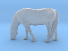 Low Poly Grazing Horse in Clear Ultra Fine Detail Plastic