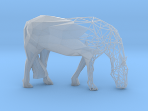 Semiwire Low Poly Grazing Horse in Clear Ultra Fine Detail Plastic