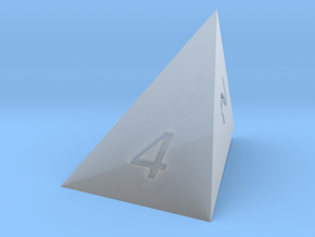 wedge d4 in Clear Ultra Fine Detail Plastic