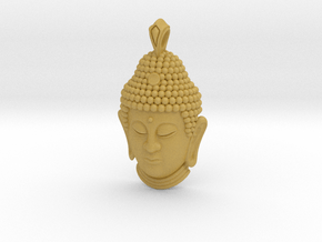 Buddha Head pendant in Tan Fine Detail Plastic