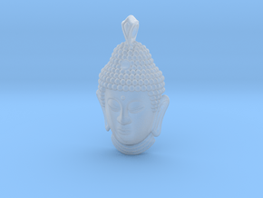 Buddha Head pendant in Clear Ultra Fine Detail Plastic