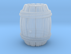 Barrel Stylized B in Clear Ultra Fine Detail Plastic