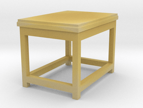 Basic End Table Tabletop Prop in Tan Fine Detail Plastic