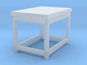 Basic End Table Tabletop Prop in Clear Ultra Fine Detail Plastic