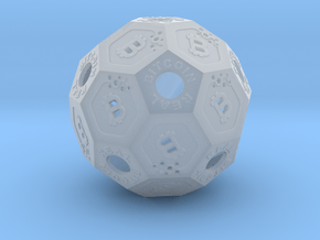 BitCoinReal-Cryptocurrency Polyhedron in Clear Ultra Fine Detail Plastic