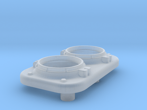 3/4" EMD Headlight Bezel in Clear Ultra Fine Detail Plastic