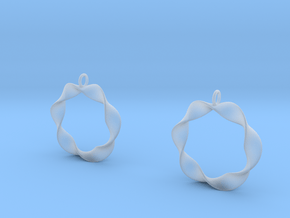 Mobius Earrings in Clear Ultra Fine Detail Plastic