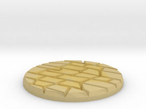 Dungeon Floor 1" Circular Miniature Base Plate in Tan Fine Detail Plastic