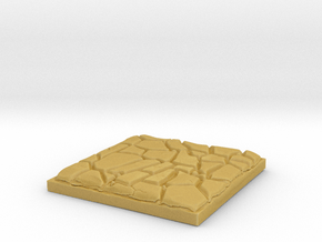 Cobblestone 1" Square Miniature Base Plate in Tan Fine Detail Plastic