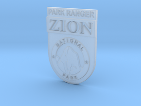 Zion Park Ranger Badge in Clear Ultra Fine Detail Plastic