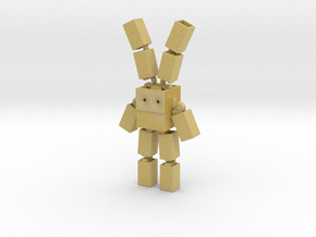 Space Bunny Robot in Tan Fine Detail Plastic