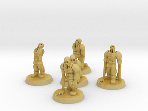 Guardsmen Thralls (28mm Scale Miniature) in Tan Fine Detail Plastic
