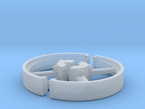 Split Grooved Pulley in Clear Ultra Fine Detail Plastic
