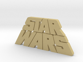 Star Wars Logo 1977 in Tan Fine Detail Plastic