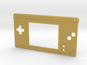Gameboy Macro Faceplate V2 (DS Lite) - 2 Buttons in Tan Fine Detail Plastic