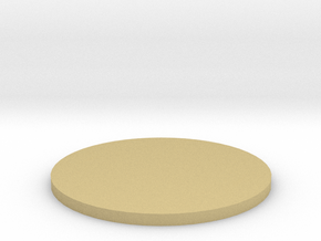 50mm Circular Miniature Base Plate in Tan Fine Detail Plastic