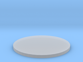 50mm Circular Miniature Base Plate in Clear Ultra Fine Detail Plastic