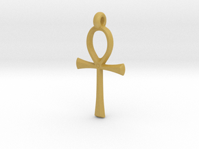 Ankh with hook in Tan Fine Detail Plastic