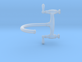 Traditional Bridge Faucet  in Clear Ultra Fine Detail Plastic