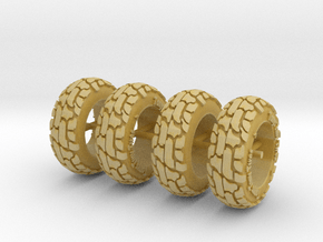 1:64 off road tires for 9mm rims. in Tan Fine Detail Plastic
