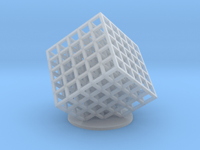 lattice cube 5x5x5 in Clear Ultra Fine Detail Plastic