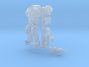 Earthling Soldier in Clear Ultra Fine Detail Plastic