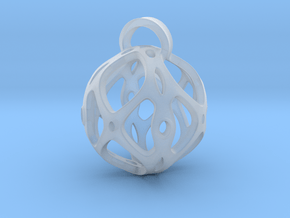 View of spherical games - part four. Pendant in Clear Ultra Fine Detail Plastic