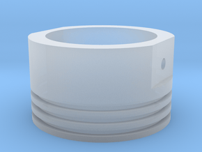 PISTON BAND RING in Clear Ultra Fine Detail Plastic