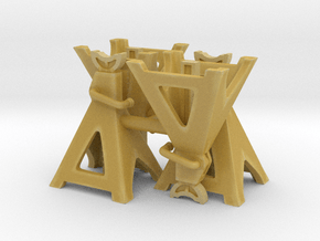 1:18 Scale Jack Stands x4 (Low) in Tan Fine Detail Plastic