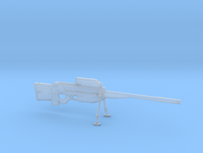 cyberpunk - near future Sniper rifle in 1/6 scale in Clear Ultra Fine Detail Plastic