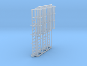 1:100 Cage Ladder 38mm Top in Clear Ultra Fine Detail Plastic