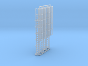 1:100 Cage Ladder 58mm Top in Clear Ultra Fine Detail Plastic