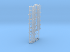 1:100 Cage Ladder 67mm Top in Clear Ultra Fine Detail Plastic