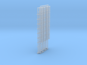 1:100 Cage Ladder 83mm Top in Clear Ultra Fine Detail Plastic