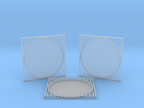 3 Semiwire Coasters in Clear Ultra Fine Detail Plastic