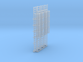 1:100 Cage Ladder 70mm Platform in Clear Ultra Fine Detail Plastic