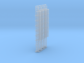1:100 Cage Ladder 90mm Platform in Clear Ultra Fine Detail Plastic