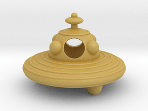 UFO hollow body 4cm diameter in Tan Fine Detail Plastic